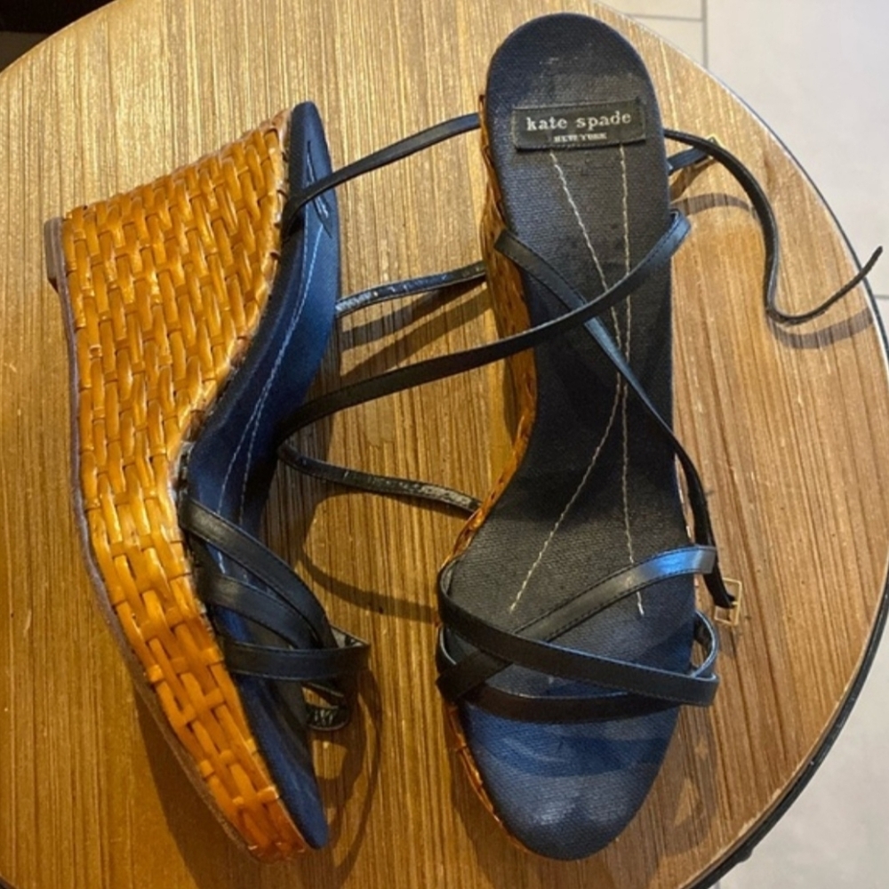 Kate Spade Raffia Wedge Heel